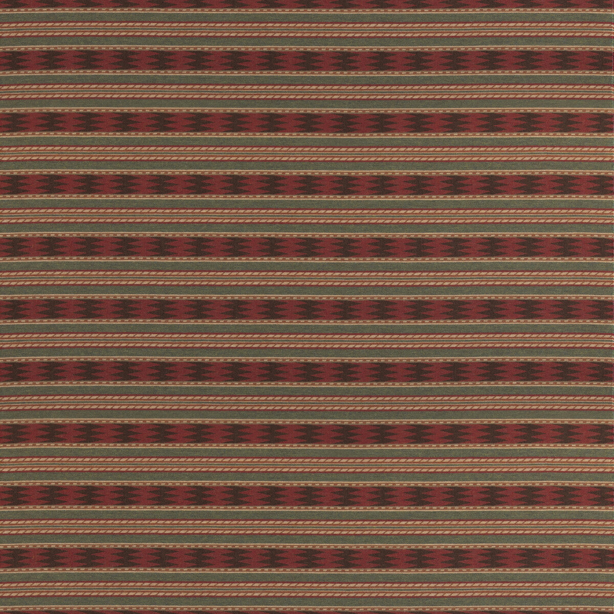 MULBERRY FD837.V90.0 INVERARAY RED/GREEN Fabric - Eade's Wallpaper