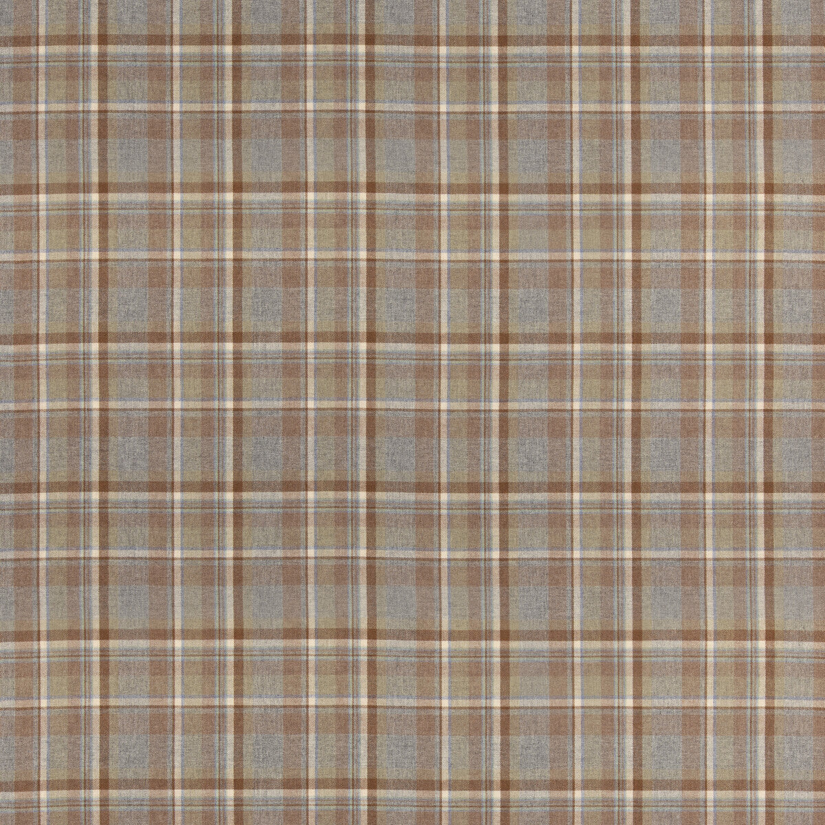 MULBERRY FD838.L33.0 LINDISFARNE PLAID FAWN/AQUA Fabric - Eade's Wallpaper