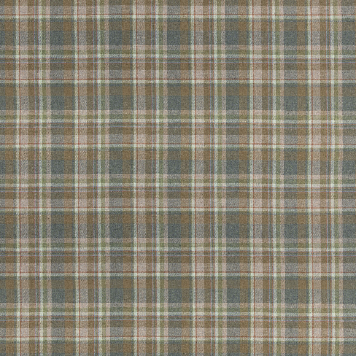 MULBERRY FD838.R106.0 LINDISFARNE PLAID LOVAT Fabric - Eade's Wallpaper