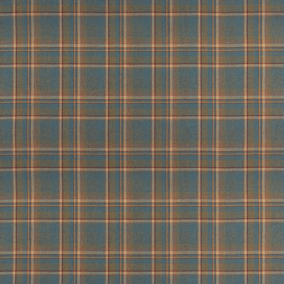 MULBERRY FD838.R11.0 LINDISFARNE PLAID TEAL Fabric - Eade's Wallpaper