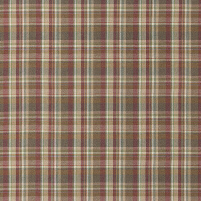 MULBERRY FD838.V102.0 LINDISFARNE PLAID RED/GOLD Fabric - Eade's Wallpaper