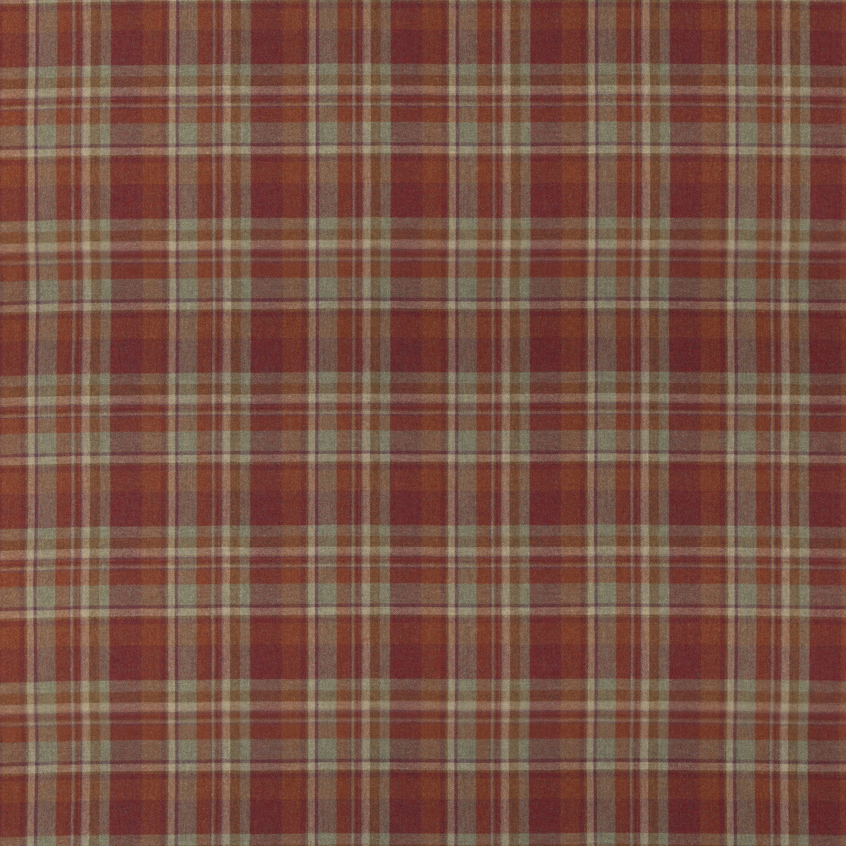 MULBERRY FD838.V55.0 LINDISFARNE PLAID RUSSET Fabric - Eade's Wallpaper