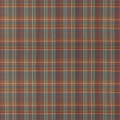 MULBERRY FD838.V87.0 LINDISFARNE PLAID RED/TEAL Fabric - Eade's Wallpaper