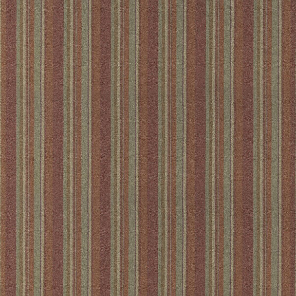 MULBERRY FD839.V171.0 LINDISFARNE STRIPE RUSSET/SAGE Fabric - Eade's Wallpaper