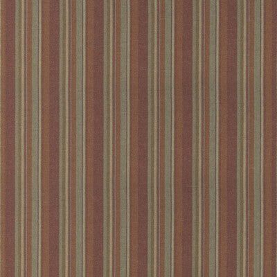 MULBERRY FD839.V171.0 LINDISFARNE STRIPE RUSSET/SAGE Fabric - Eade's Wallpaper