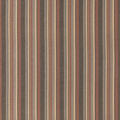 MULBERRY FD839.V172.0 LINDISFARNE STRIPE RUSSET/SLATE Fabric - Eade's Wallpaper