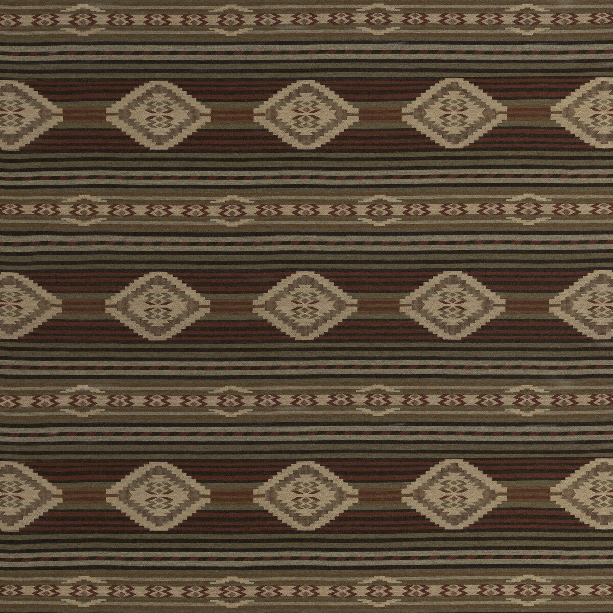 MULBERRY FD840.V117.0 HARLECH RED/SAGE Fabric - Eade's Wallpaper