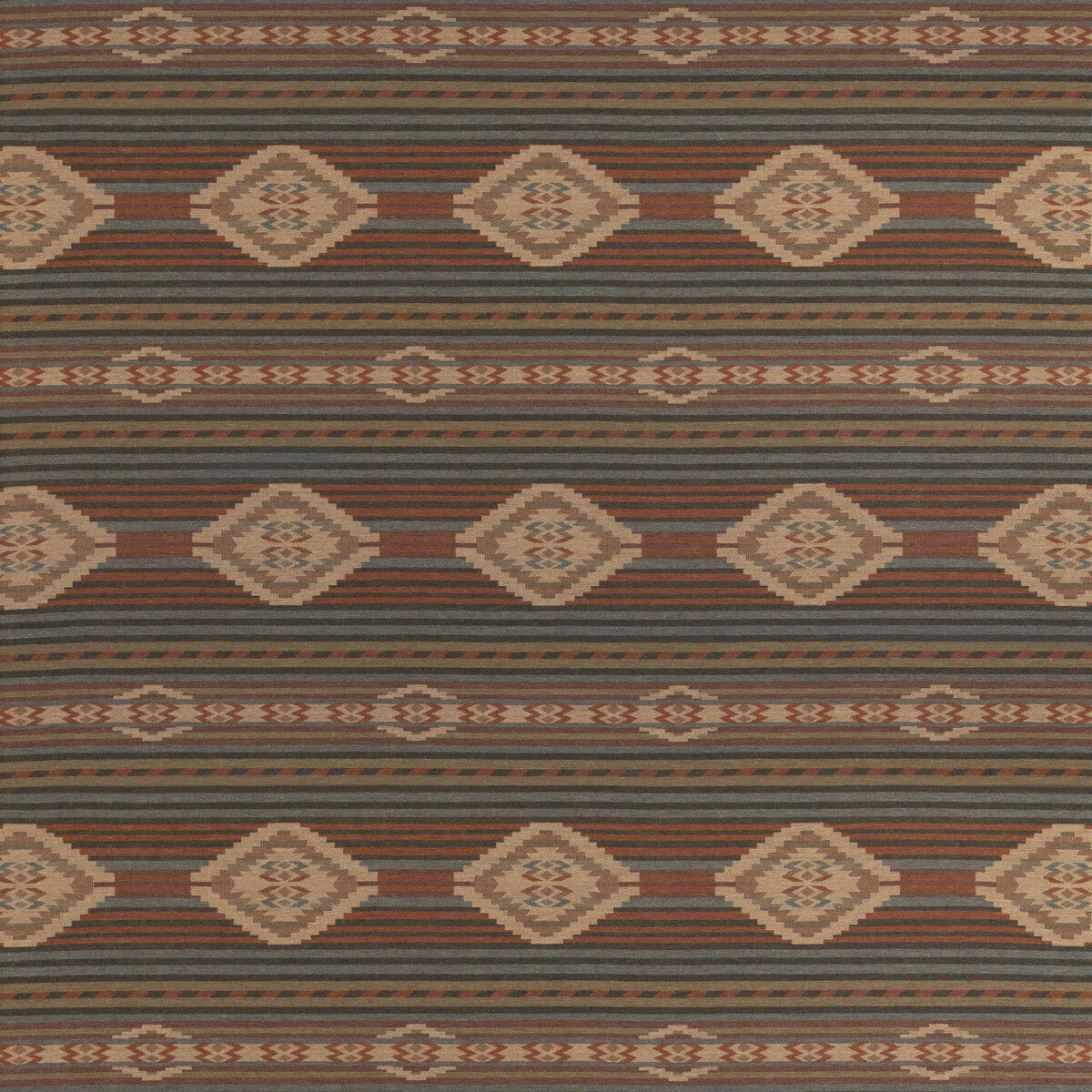 MULBERRY FD840.V158.0 HARLECH RUSSET/TEAL Fabric - Eade's Wallpaper