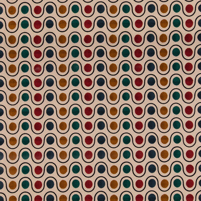 MULBERRY FD843.R52.0 WICKET TEAL/RED Fabric - MULBERRY COUNTRY WALK