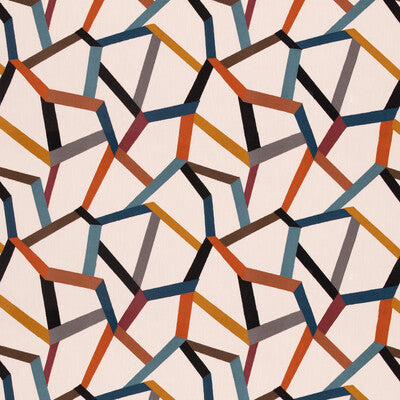 MULBERRY FD848.R50.0 BELTANE TEAL/SPICE Fabric - MULBERRY COUNTRY WALK