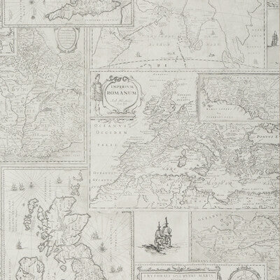 MULBERRY FG077.J125.0 BOHEMIAN TRAVELS SILVER Wallpaper - Eade's Wallpaper