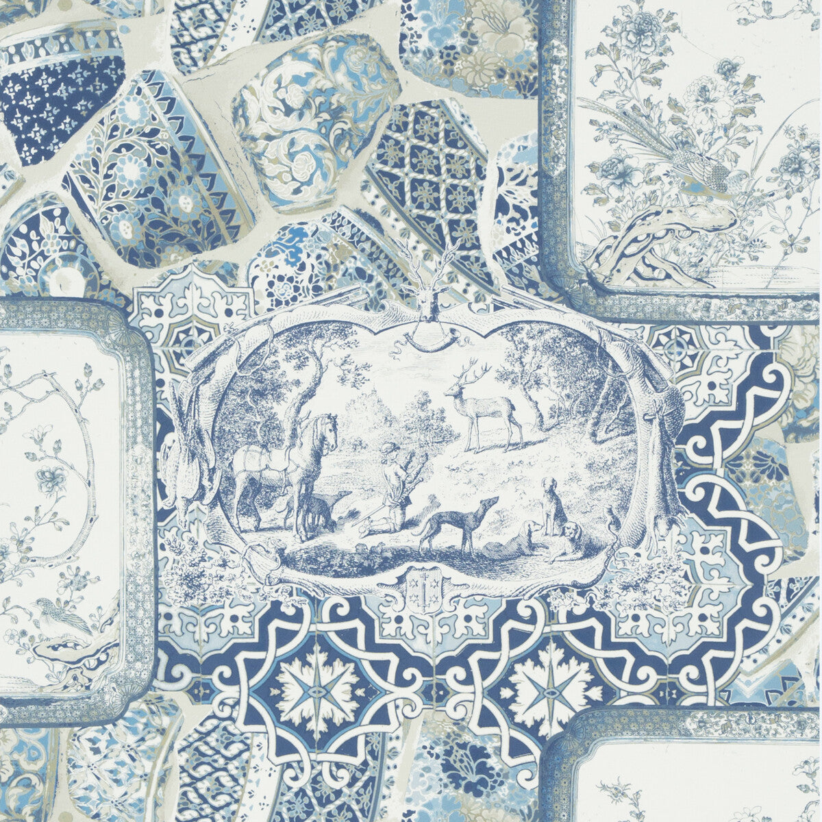 MULBERRY FG080.H10.0 MULBERRY CHINA INDIGO Wallpaper - Eade's Wallpaper