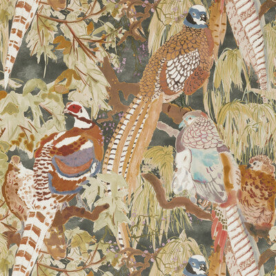 MULBERRY FG085.A101.0 GAME BIRDS CHARCOAL Wallpaper - Eade's Wallpaper