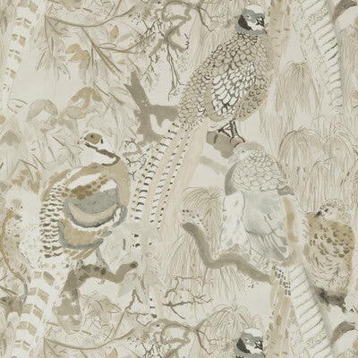 MULBERRY FG085.K102.0 GAME BIRDS STONE Wallpaper - Eade's Wallpaper