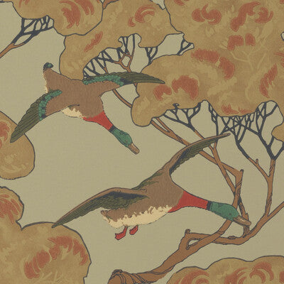 MULBERRY FG090.H22.0 FLYING DUCKS SKY/MOSS Wallpaper - Eade's Wallpaper