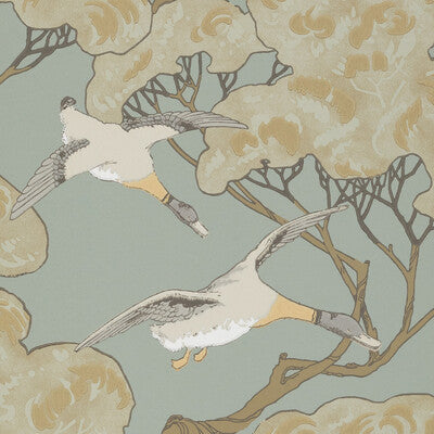 MULBERRY FG090.H54.0 FLYING DUCKS SLATE BLUE Wallpaper - Eade's Wallpaper