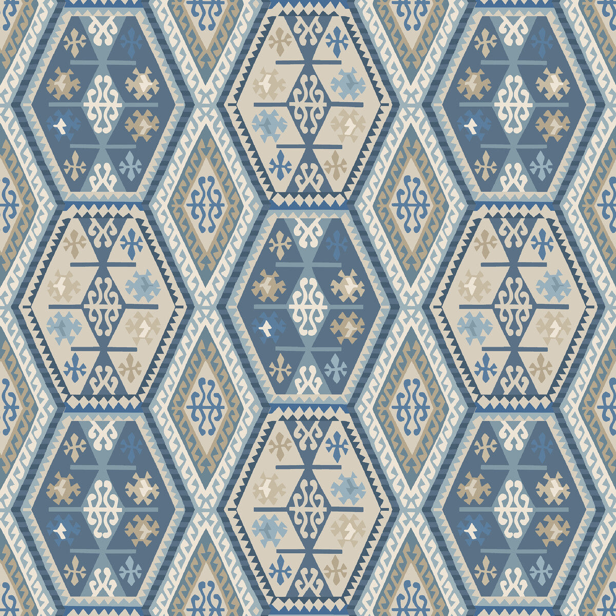 MULBERRY FG098.H101.0 BUCKLAND BLUE Wallpaper - Eade's Wallpaper