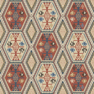 MULBERRY FG098.V110.0 BUCKLAND RED/BLUE Wallpaper - Eade's Wallpaper