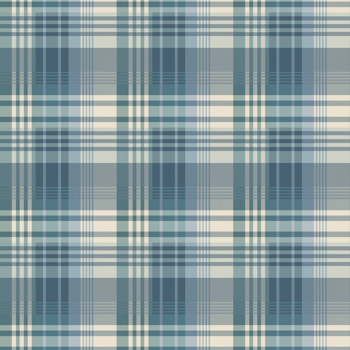 MULBERRY FG100.R11.0 MULBERRY ANCIENT TARTAN TEAL Wallpaper - Eade's Wallpaper