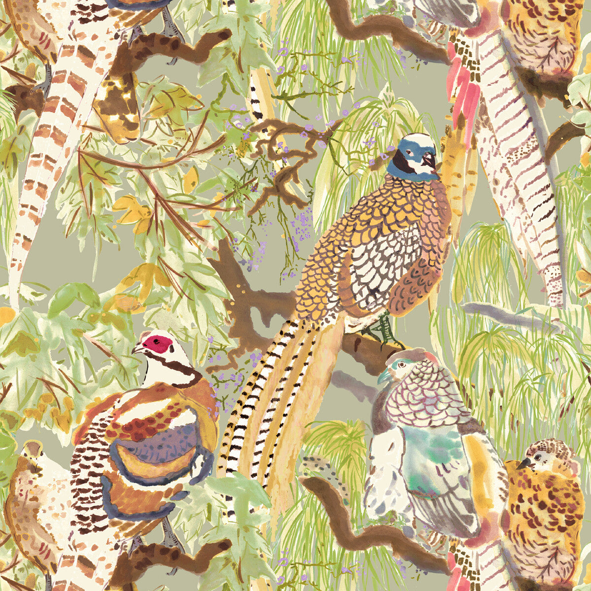 MULBERRY FG101.Y101.0 GAME BIRDS MULTI Wallpaper - Eade's Wallpaper