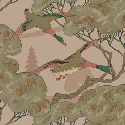 MULBERRY FG102.H150.0 GRAND FLYING DUCKS PLASTER Wallpaper - Eade's Wallpaper