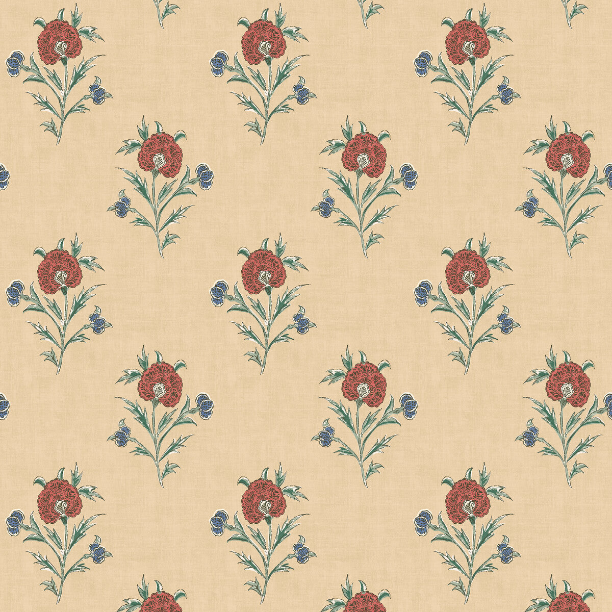 MULBERRY FG111.V117.0 SOMERTON RED/GREEN Wallpaper - Eade's Wallpaper