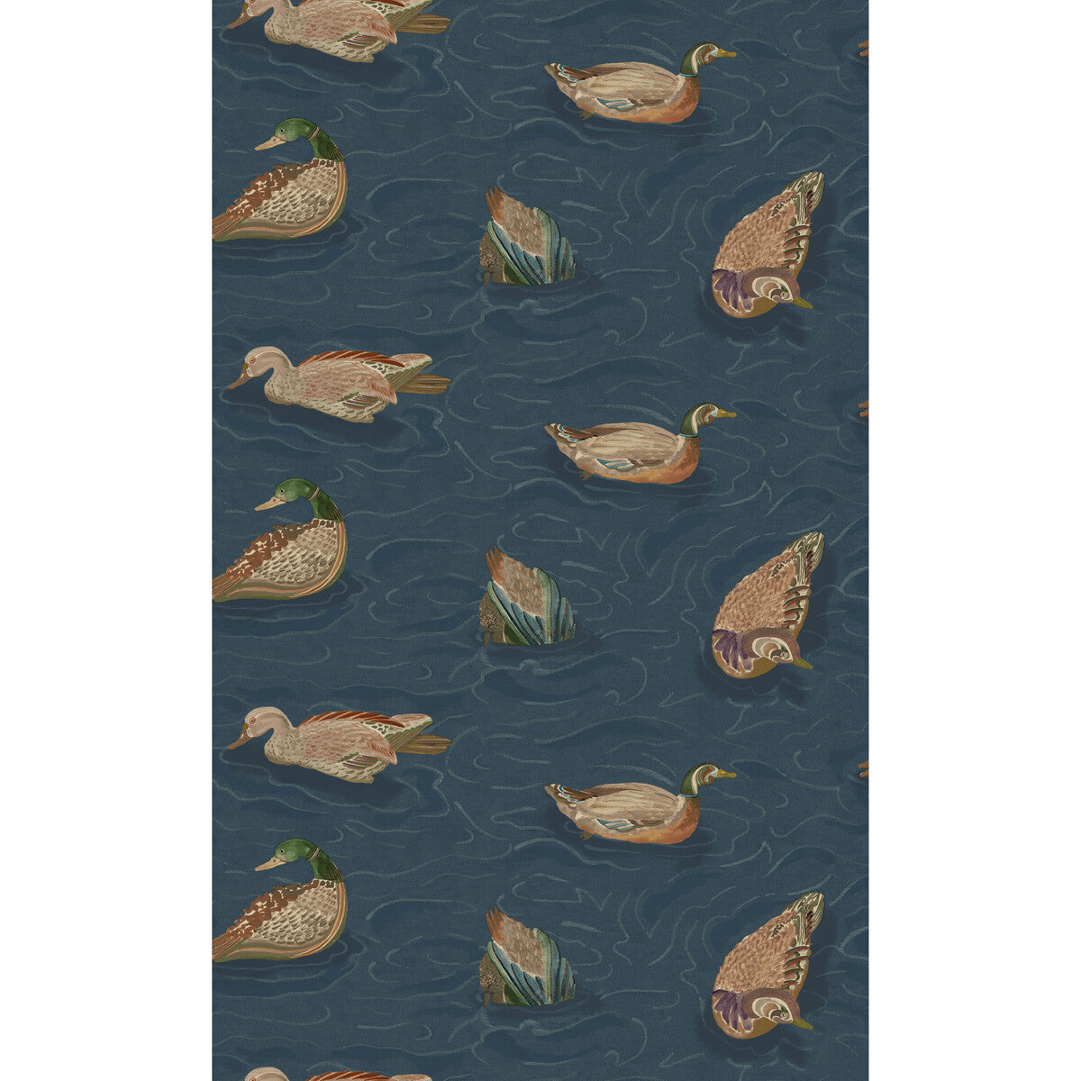 MULBERRY FG122.H10.0 DUCK POND INDIGO Wallpaper - Eade's Wallpaper