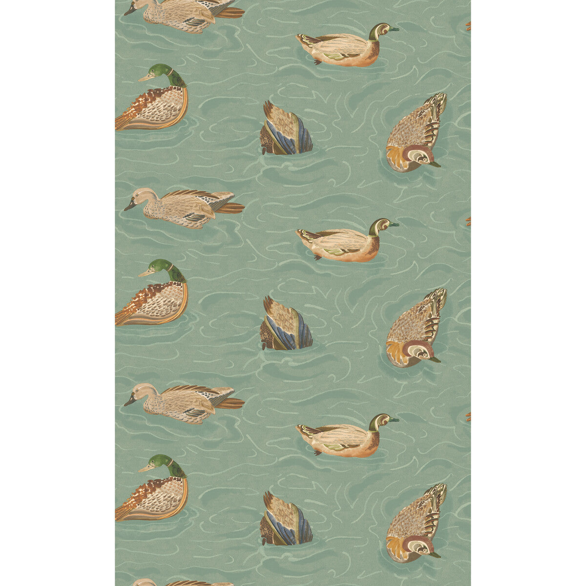 MULBERRY FG122.R11.0 DUCK POND TEAL Wallpaper - Eade's Wallpaper