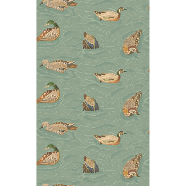 MULBERRY FG122.R11.0 DUCK POND TEAL Wallpaper - Eade's Wallpaper