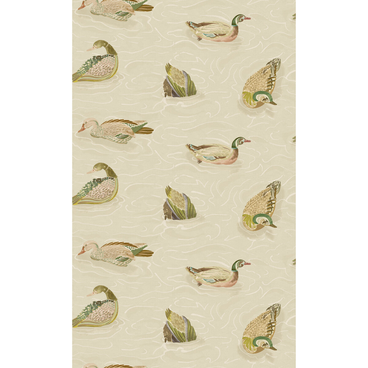 MULBERRY FG122.S48.0 DUCK POND EMERALD/STONE Wallpaper - Eade's Wallpaper