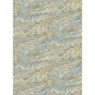 MULBERRY FG126.H59.0 END PAPER BLUE/SAND Wallpaper - Eade's Wallpaper