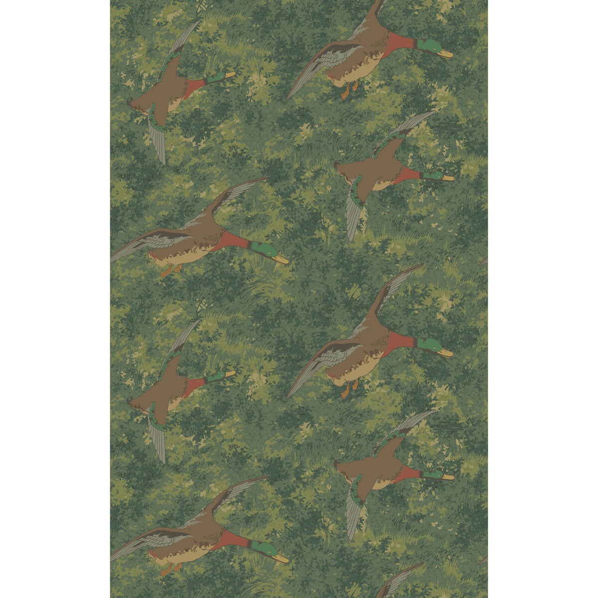 MULBERRY FG128.S16.0 FOREST DUCKS EMERALD Wallpaper - Eade's Wallpaper
