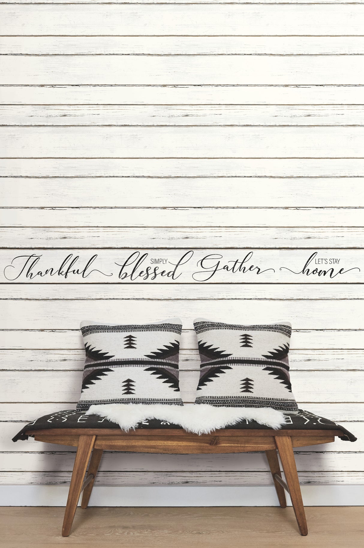 York FH4006 Shiplap Planks White Wallpaper