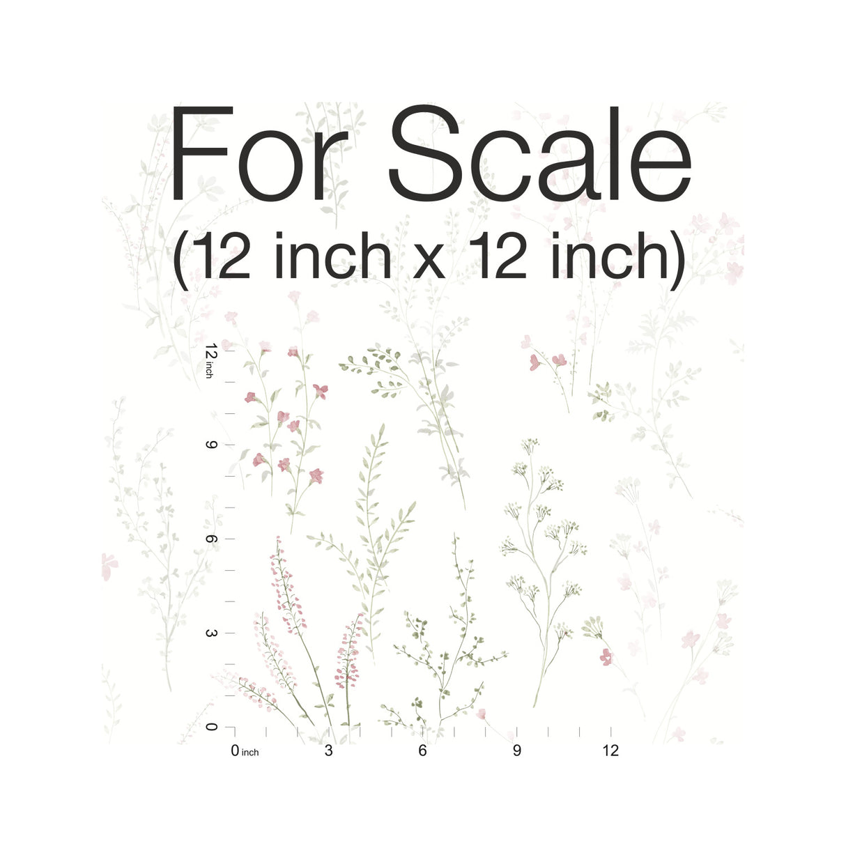 York FH4028 Wildflower Sprigs Pink & Green Wallpaper