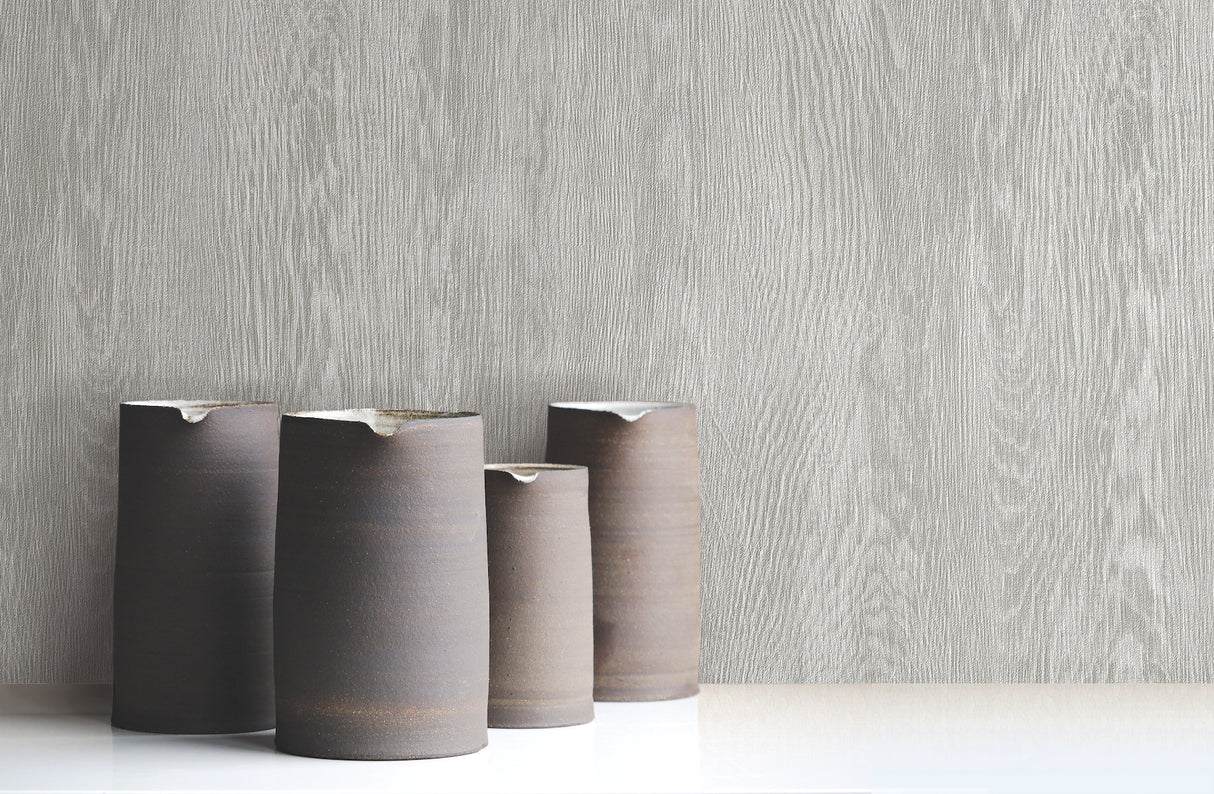 York FH4051 Quarter Sawn Wood Grey Wallpaper