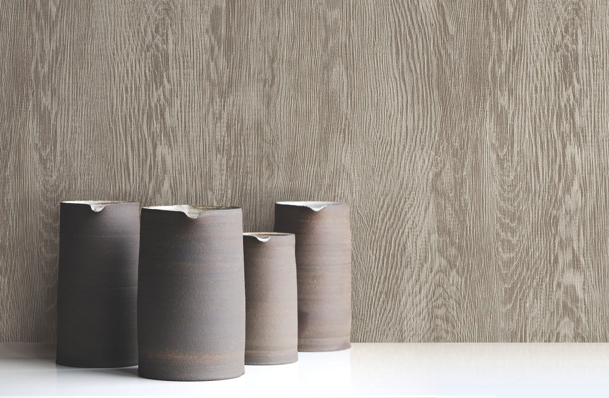 York FH4054 Quarter Sawn Wood Brown Wallpaper