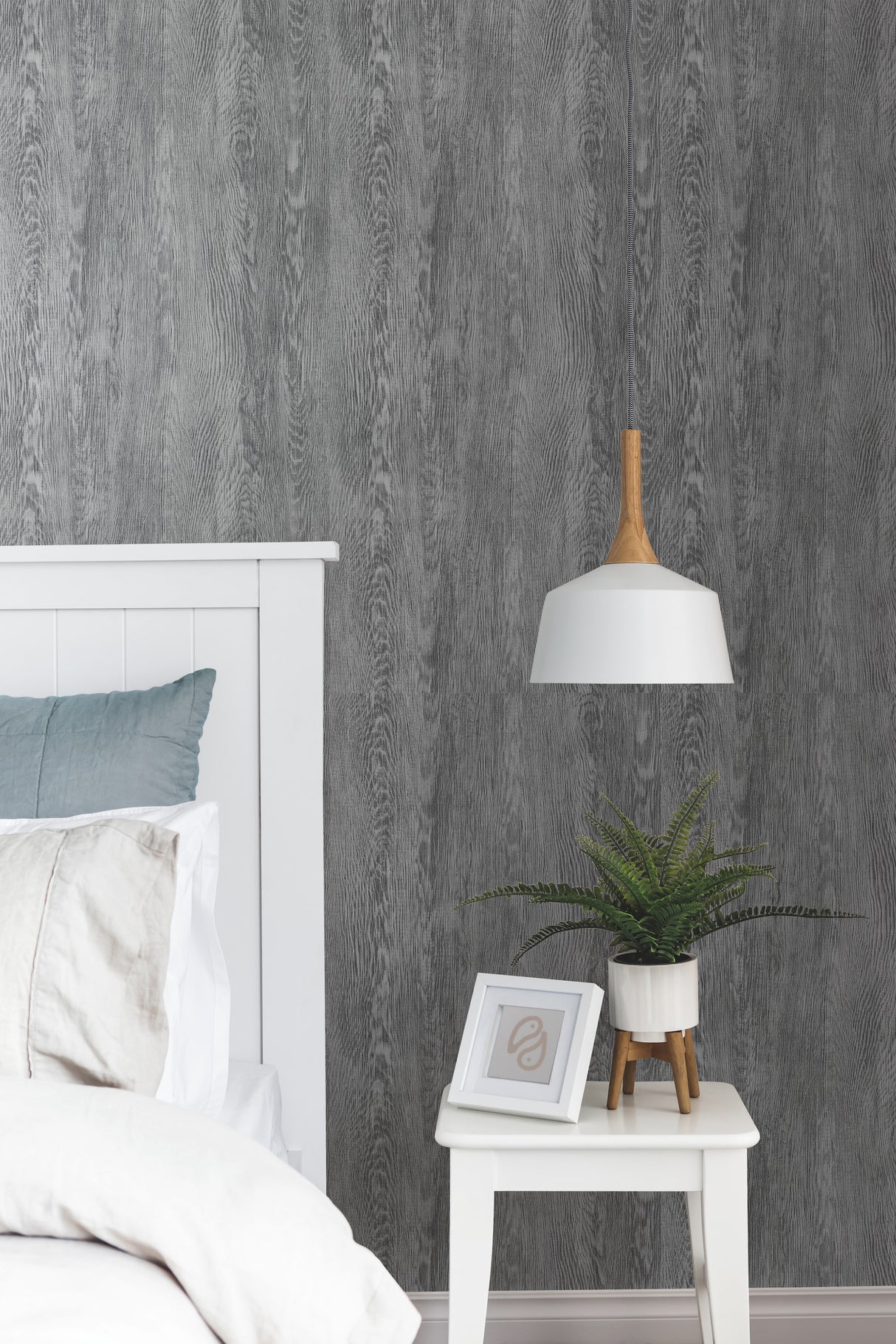 York FH4055 Quarter Sawn Wood Black Wallpaper