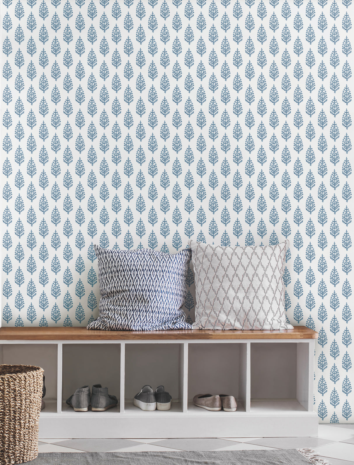 York FH4068 Paisley on Calico Blue Wallpaper