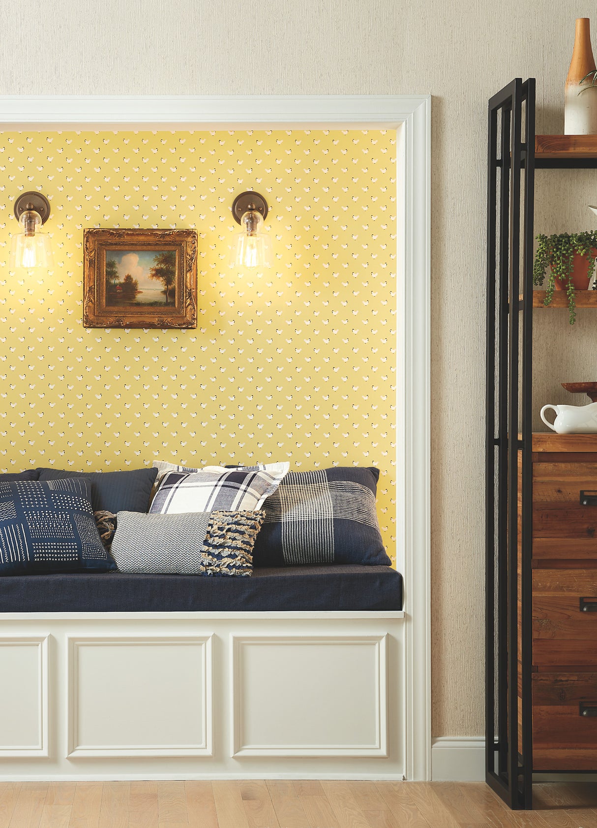 York FH4074 Roost Yellow Wallpaper