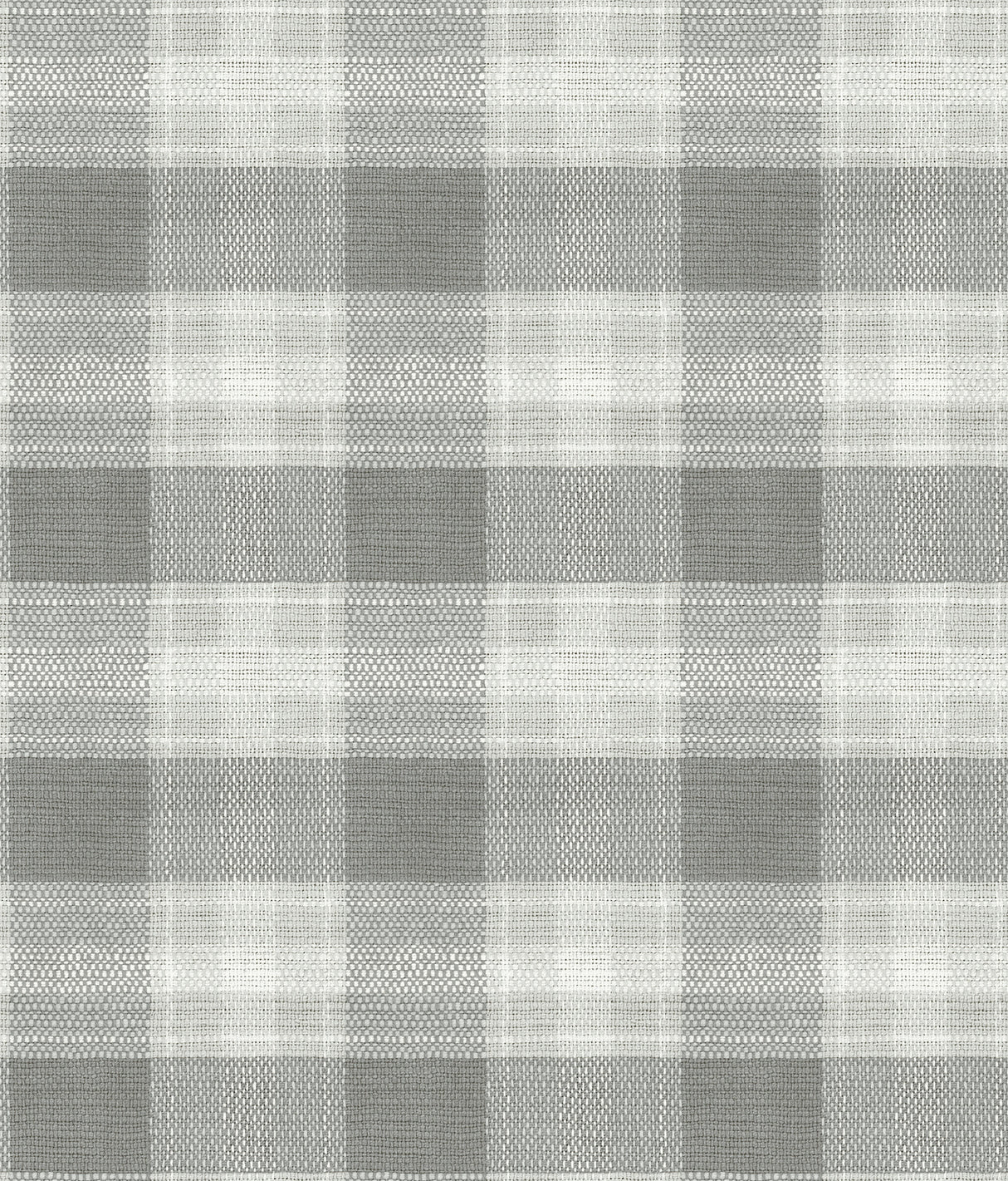 York FH4081 Woven Buffalo Check Grey Wallpaper