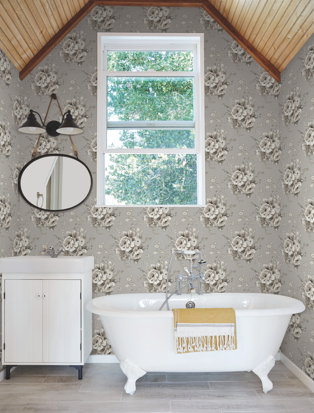 York FH4089 Heritage Rose Taupe Wallpaper