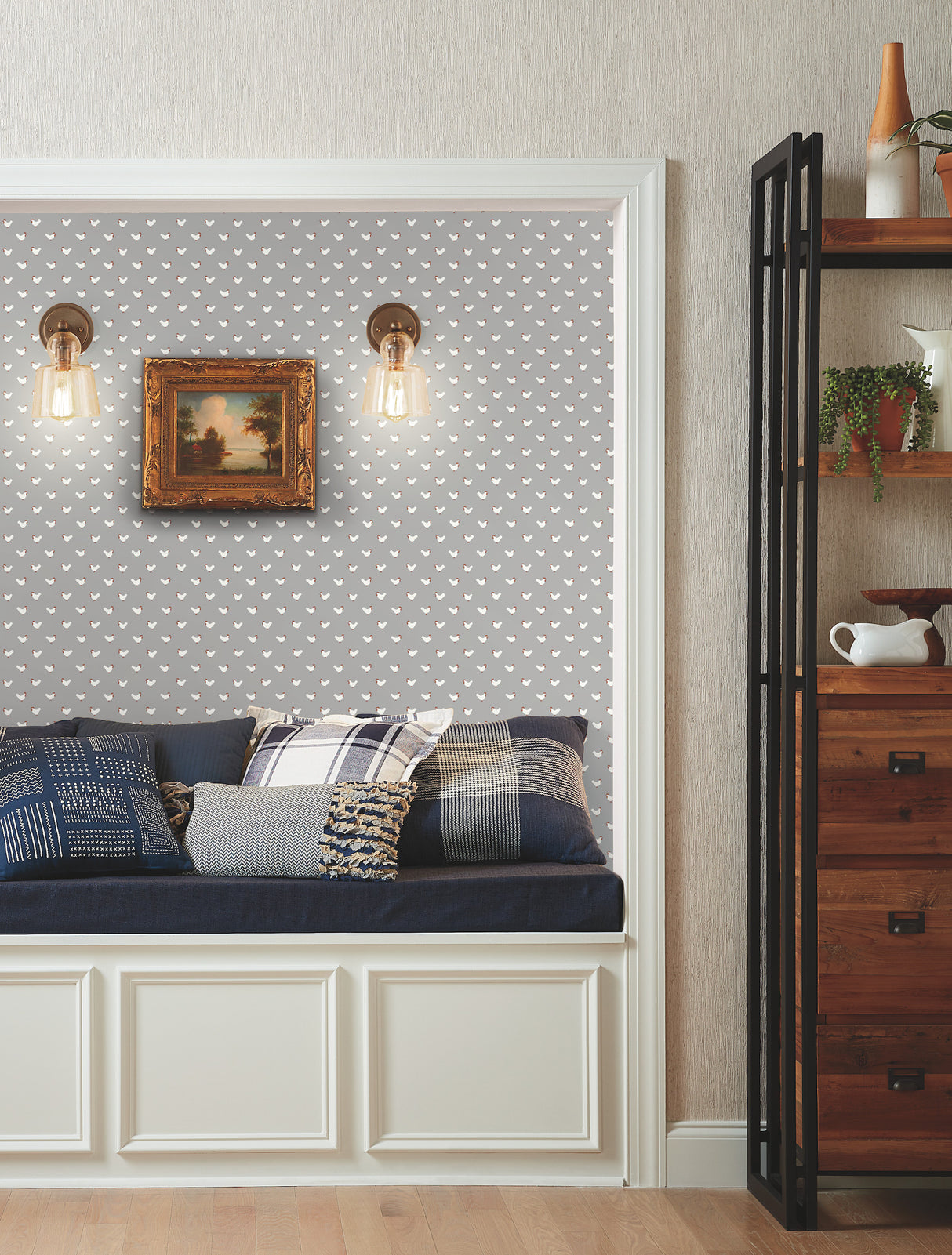 York FH4091 Rugged Bark Off White Wallpaper