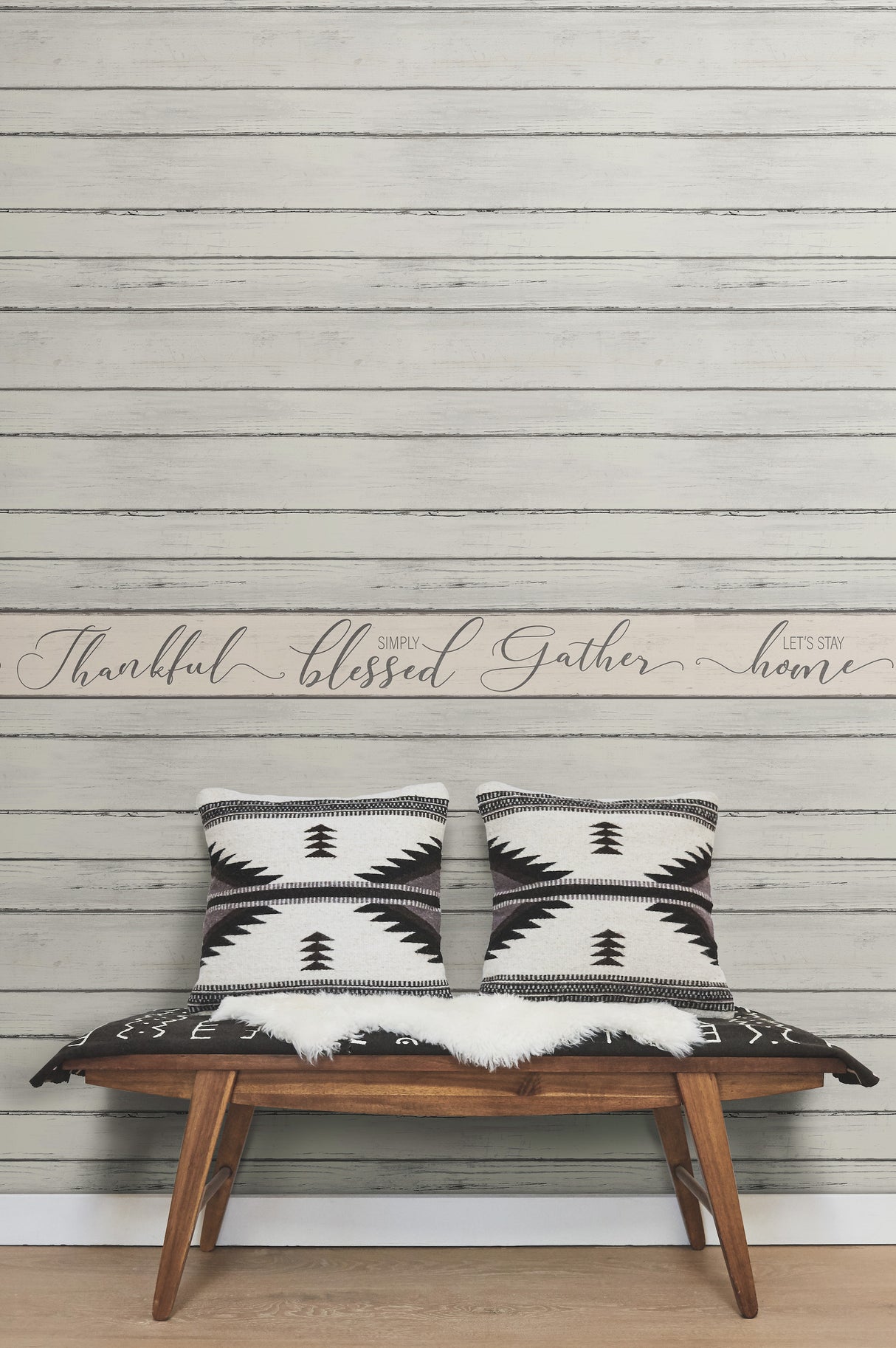 York FH4097BD Let's Stay Home Cream & Grey Border