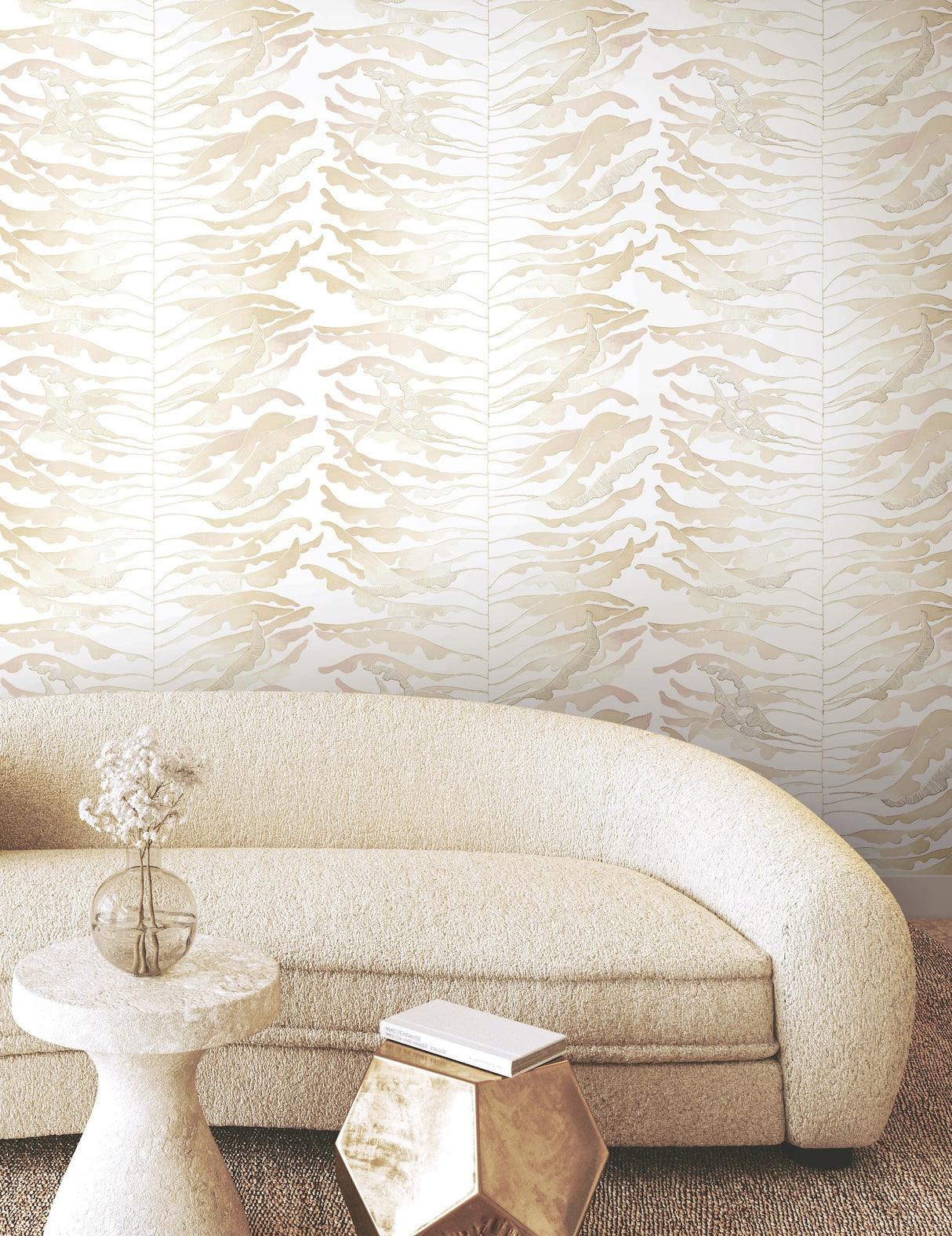 York FM1042 Leaf Column Wallpaper - Eade's Wallpaper
