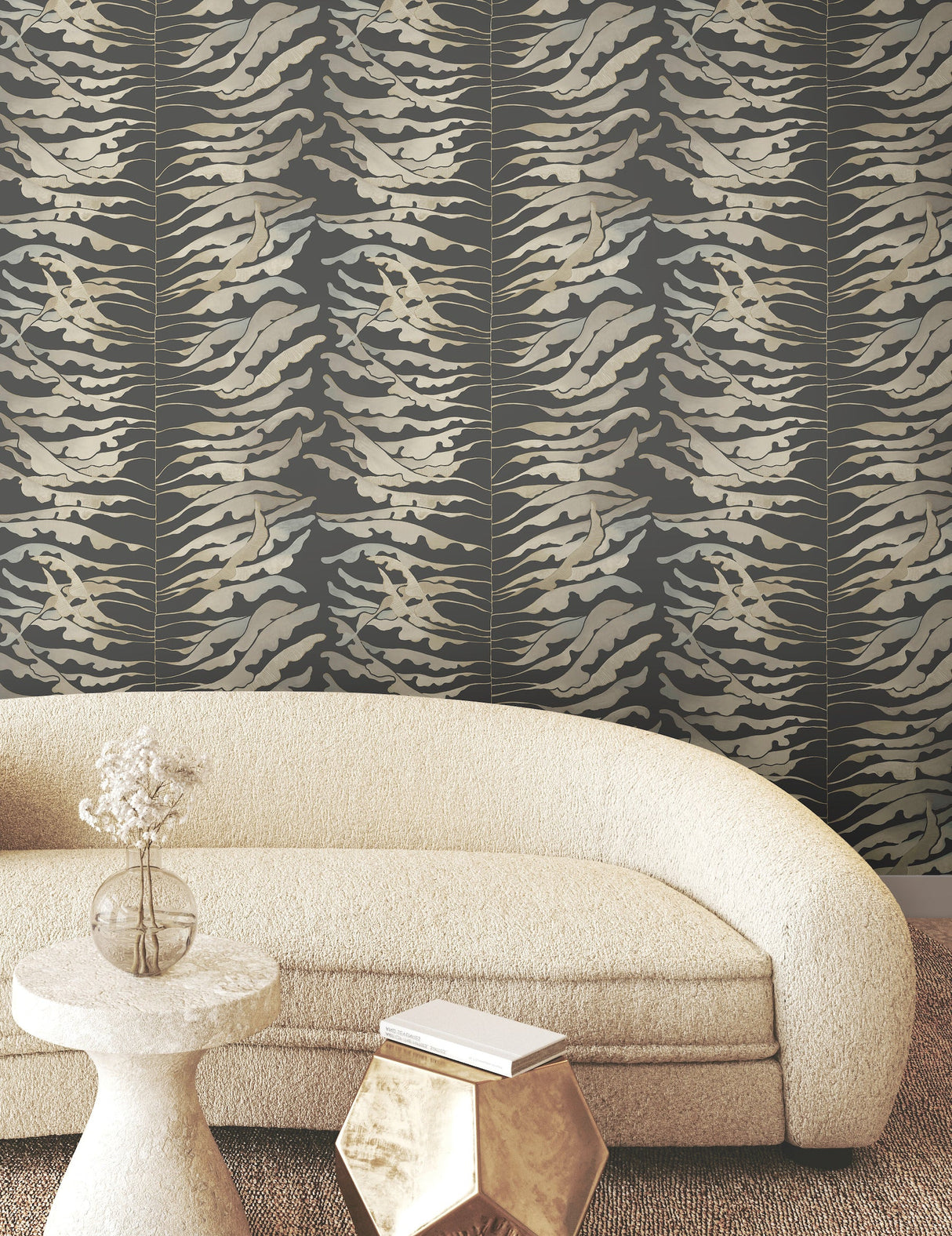 York FM1045 Leaf Column Wallpaper - Eade's Wallpaper
