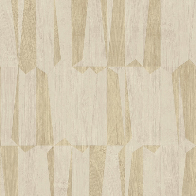 Galerie FS72031 Beige Geo Point Wood Effect Motif - Eade's Wallpaper