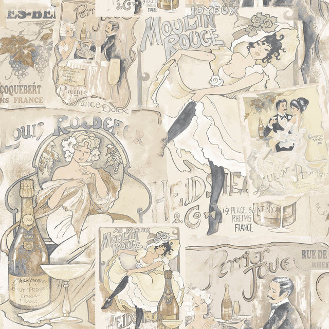 Galerie G56114 Beige Champagne Posters - Eade's Wallpaper