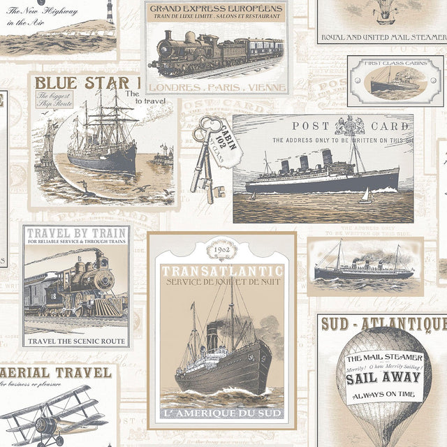 Galerie G56145 Beige Travel - Eade's Wallpaper