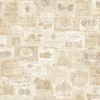 Galerie G56174 Beige Wine Labels - Eade's Wallpaper
