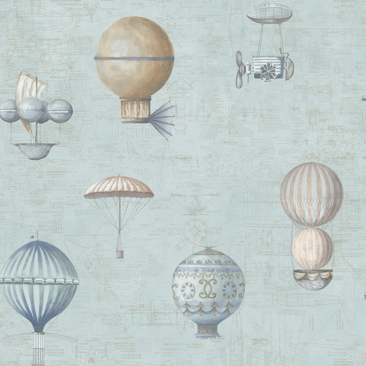 Galerie G56200 Blue Air Ships - Eade's Wallpaper